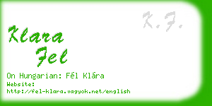 klara fel business card
