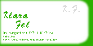 klara fel business card